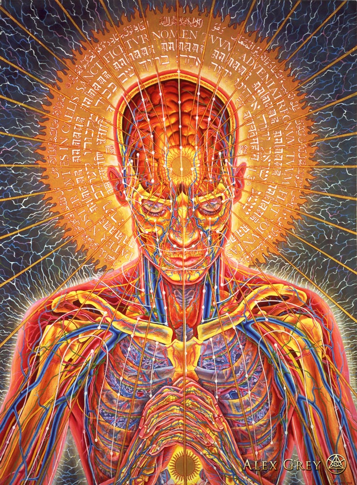 Praying by Alex Grey. Photo from Alexgrey.com