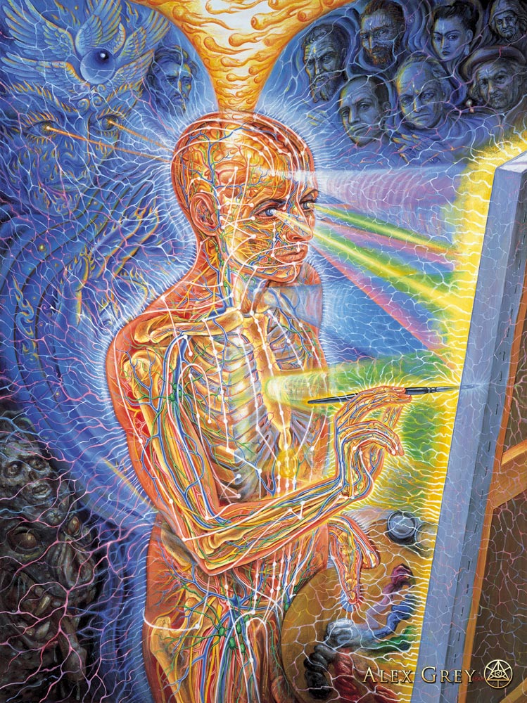Painting by Alex Grey. Photo from alexgrey.com